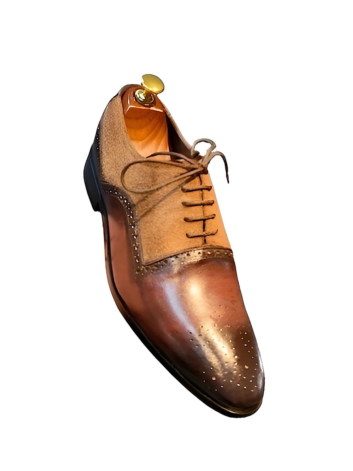 Men’s Leather Two Tone Brogue Shoes