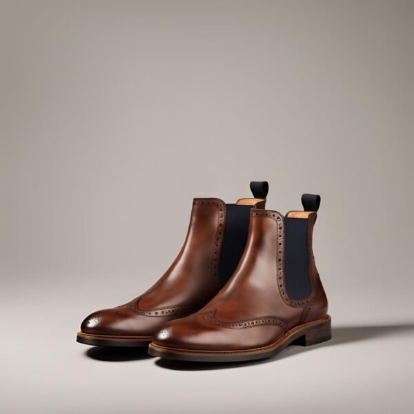 wingtip ankle boots for men