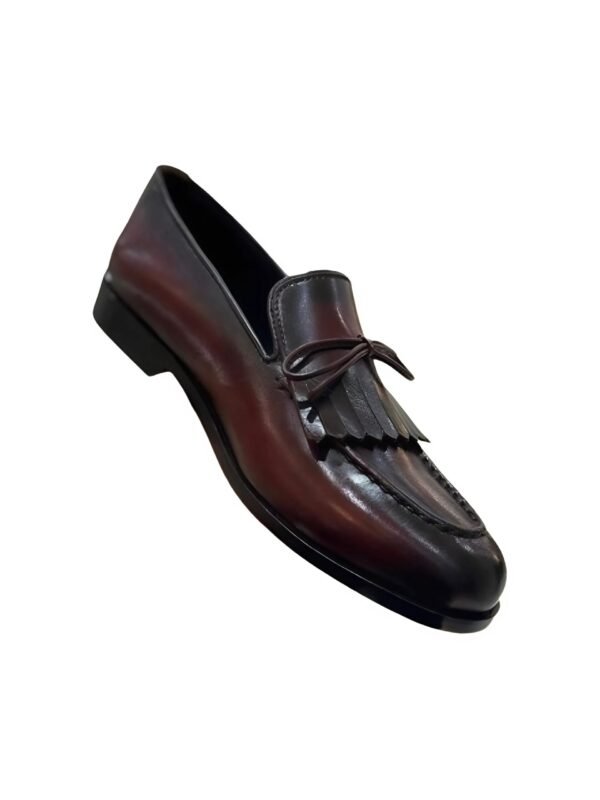 Kiltie loafers, men's leather shoes