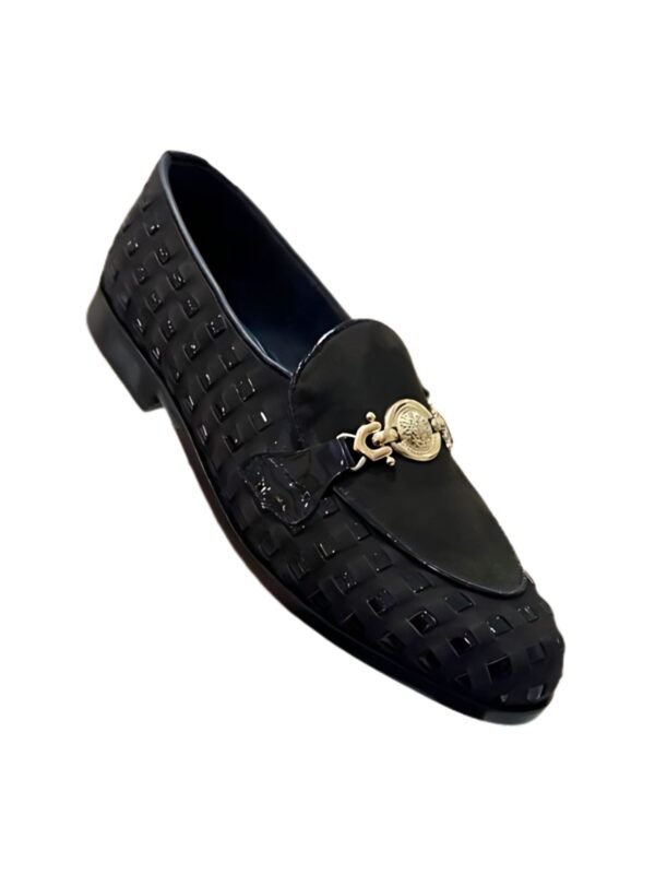 black loafers