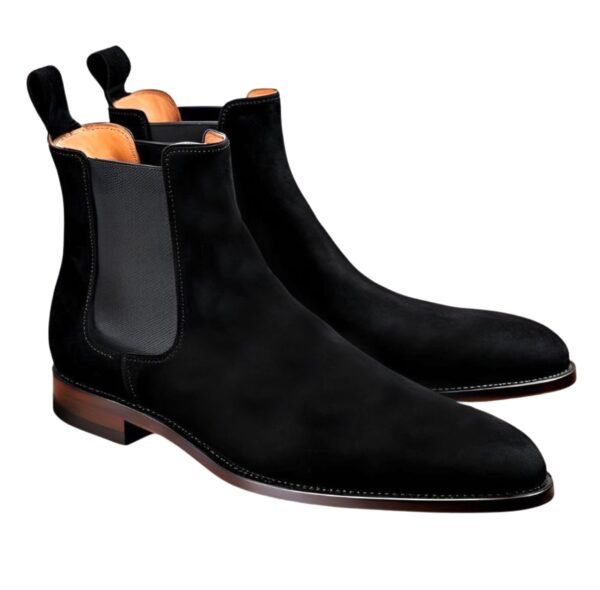 black suede casual boots for men