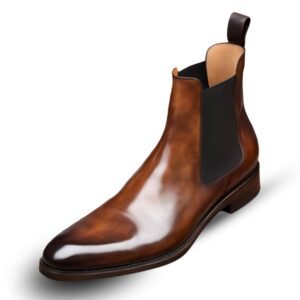 brown leather chelsea boots for men