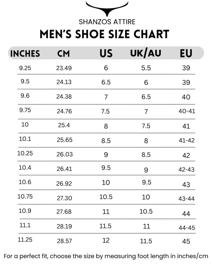 Shoe Size Chart