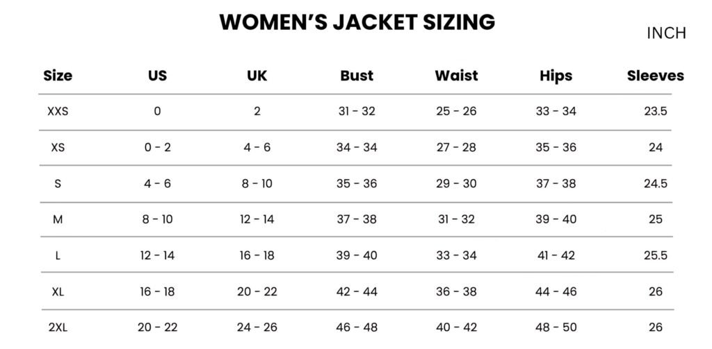 new women jack size wesite