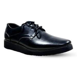 Men's black casual derby shoes