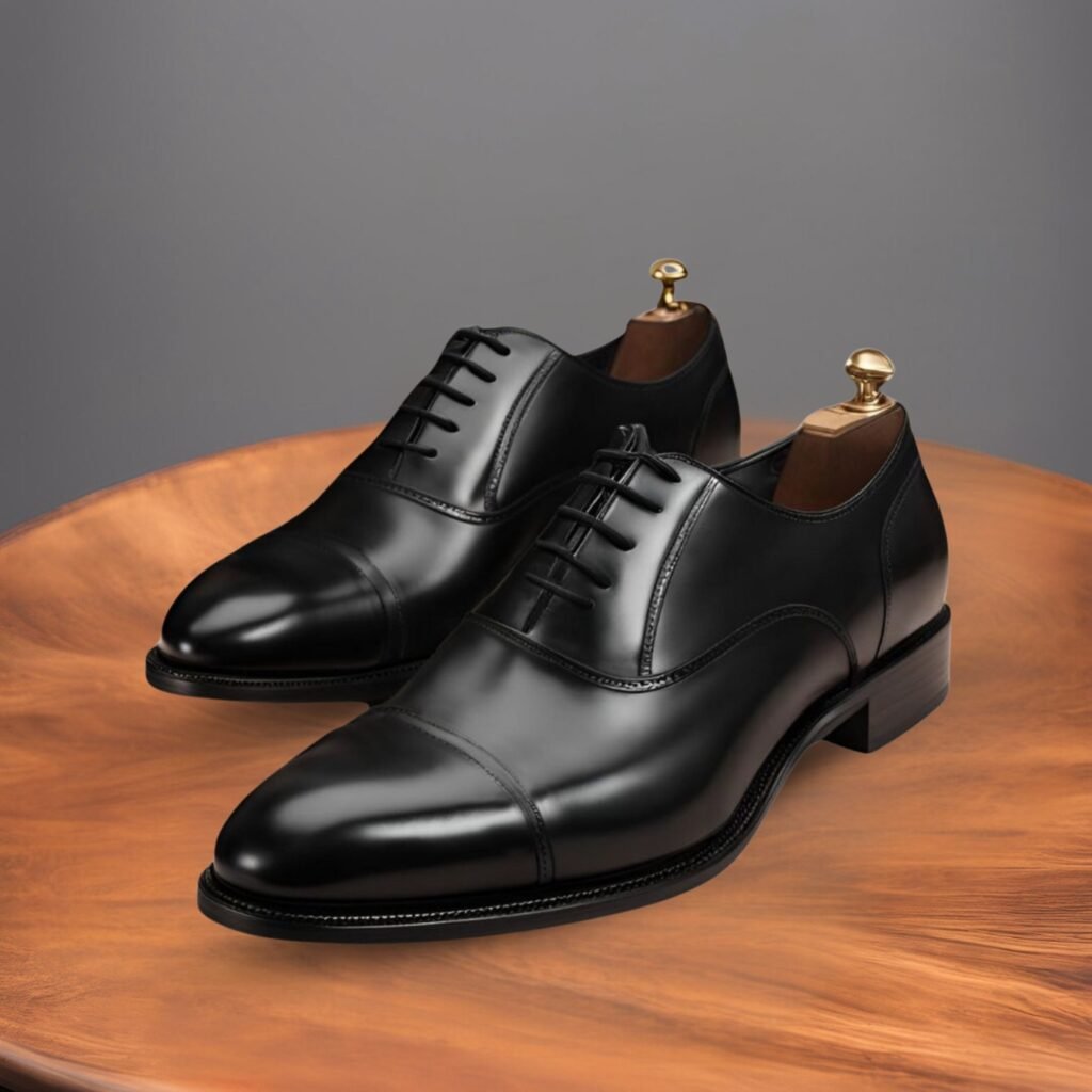 men's black genuine leather oxford shoes